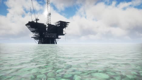 Große-Offshore-Ölplattform-Im-Pazifischen-Ozean